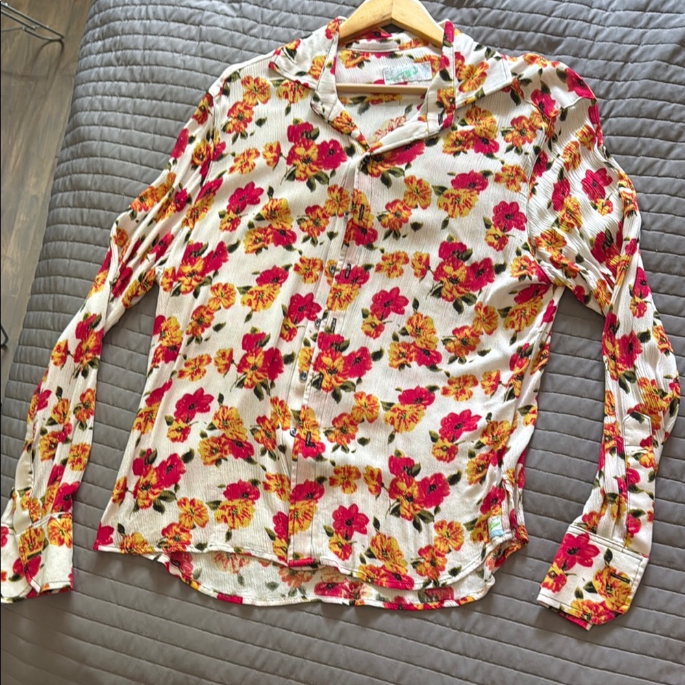 Men's floral linen shirt - by Seaplane